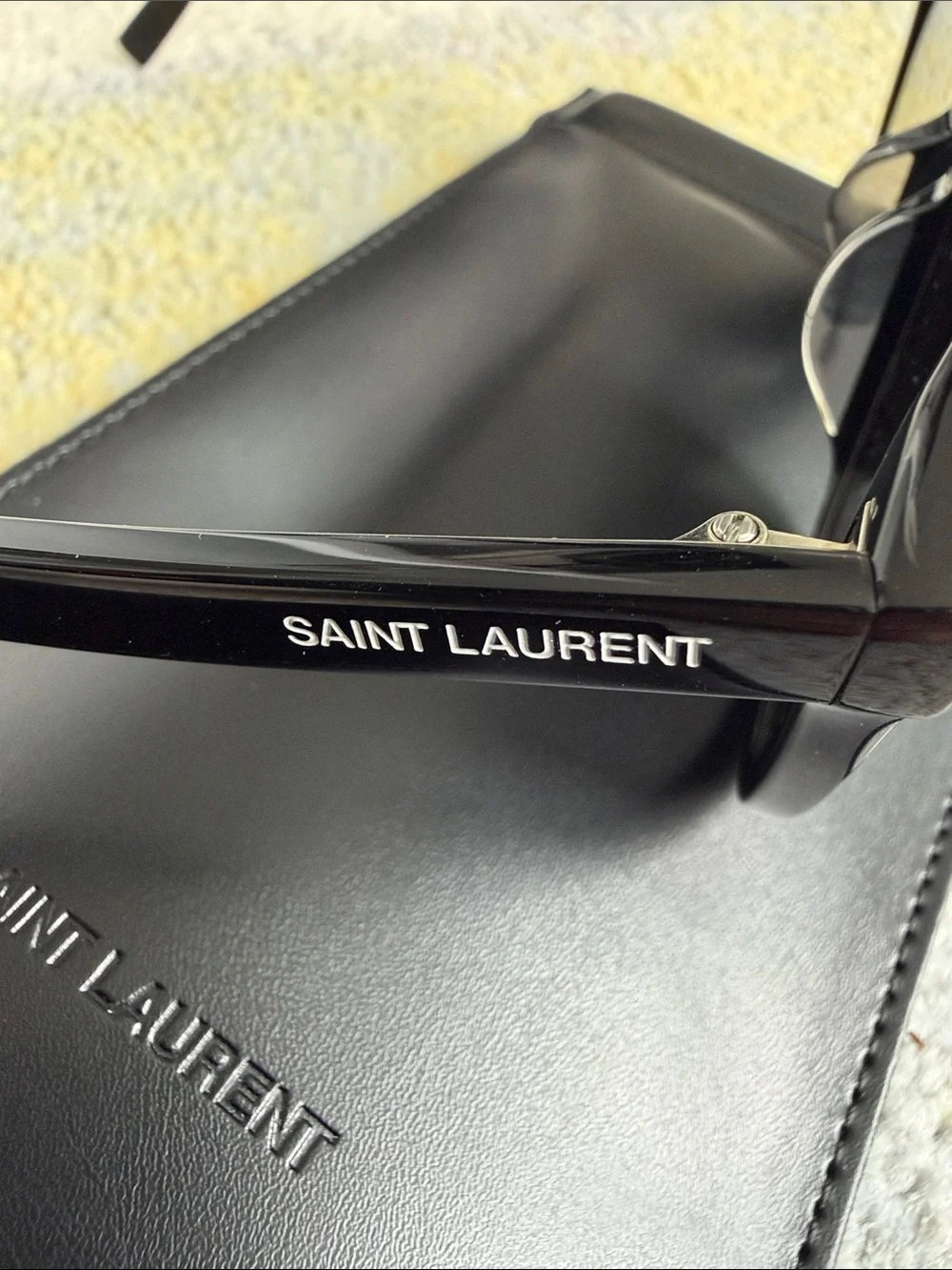Saint Laurent SL 587/K Black Acetate Sunglasses - NWT / New with Case